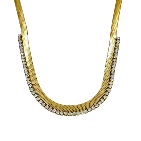 chain gold snake steel with strass